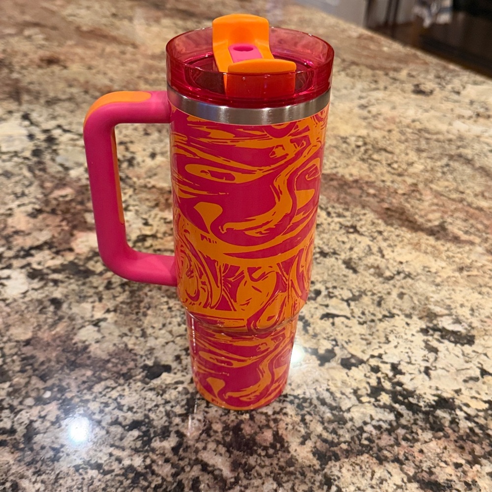 Stanley, Vibrant Pink and Orange Tumbler, 30oz - Picture 4 of 4